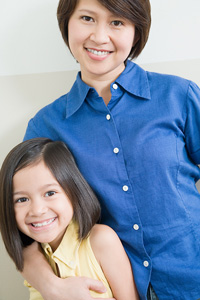 photo of mother and daughter